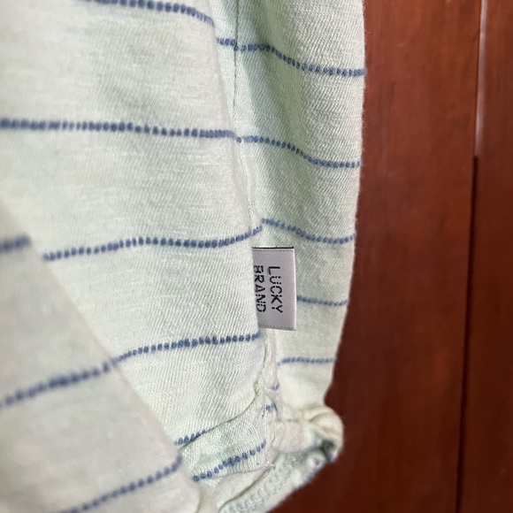 Lucky Brand Mens XL Green W/ Blue Stripes - Picture 3 of 4